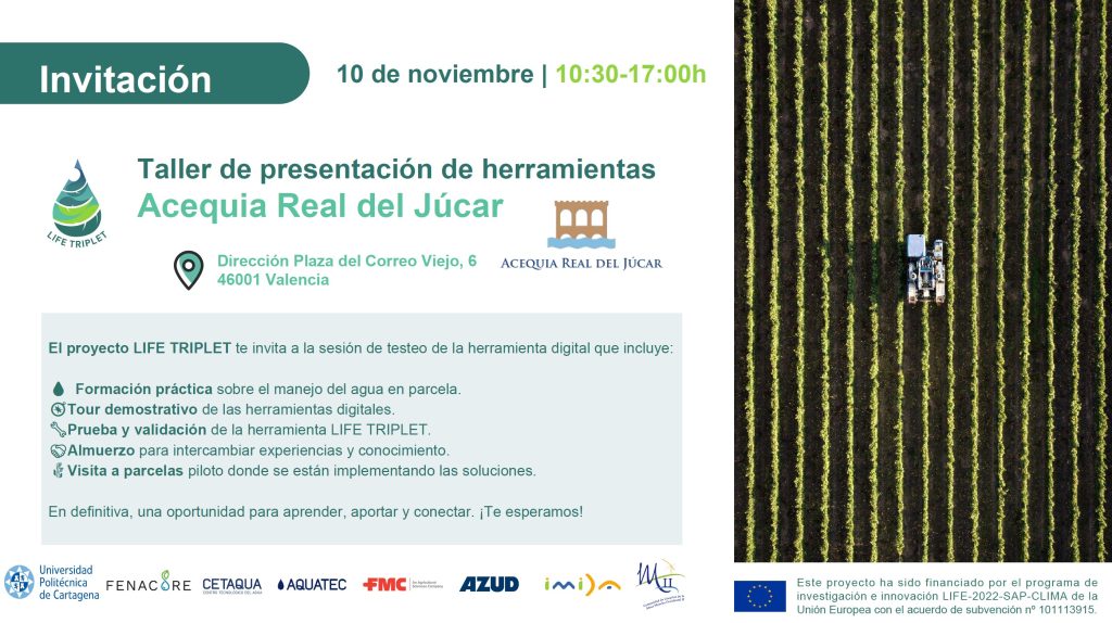 Life Triplet lleva a cabo un taller de presentación de herramientas en la Acequia Real del Júcar