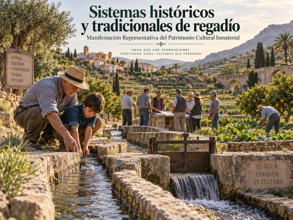 Los sistemas históricos y tradicionales de regadío, declarados como Manifestación Representativa del Patrimonio Cultural Inmaterial
